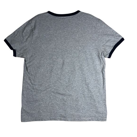 J. Crew Slub Cotton Ringer T-Shirt Blue/Grey Size XL Short Sleeve 100% Cotton - Picture 5 of 7